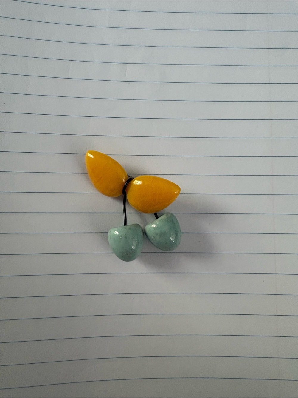 Luxulite Blue Cherry Brooch